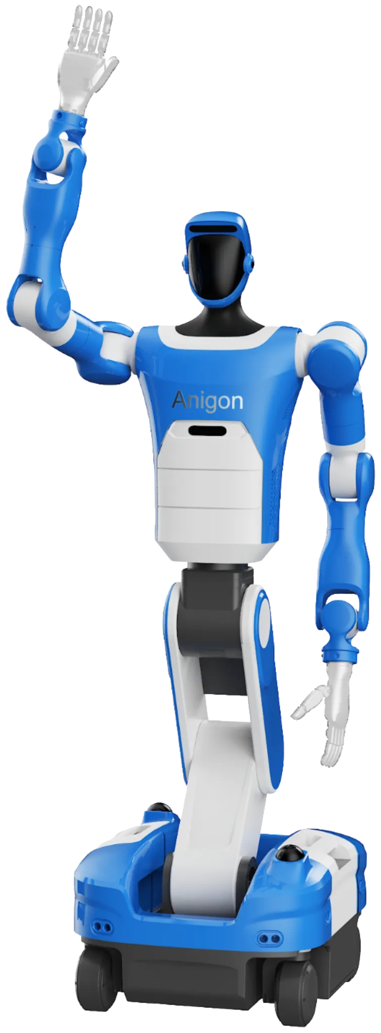 Anigon FA-L wheeled humanoid robot with dual arms and an adaptive mobile base